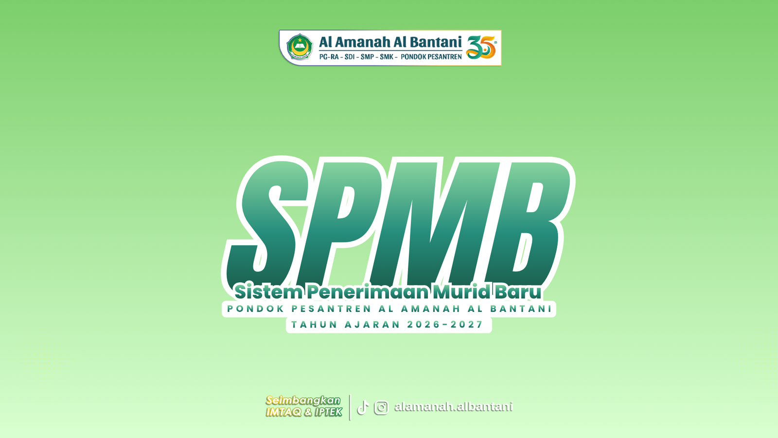 Gambar SPMB 2026/2027 Pondok Pesantren Al Amanah Al Bantani